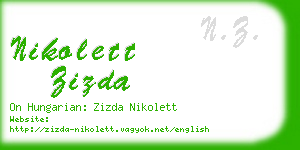 nikolett zizda business card